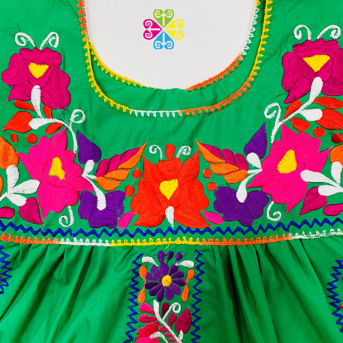 Green Vestido Tehuacan Puebla - Women Dress