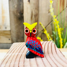 Mini Owl 1 Alebrije Handcarve Wood Decoration Figure