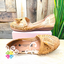 Natural Tassels Flat Shoes - Huarache Piel