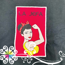 La Jefa Embroider Tee - Loteria Shirt