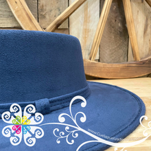 Navy Blue Indiana Velvet Hat - Fall Hat