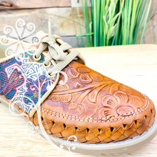 Aztec Birds Design - Loafers Artisan Leather Women Shoes