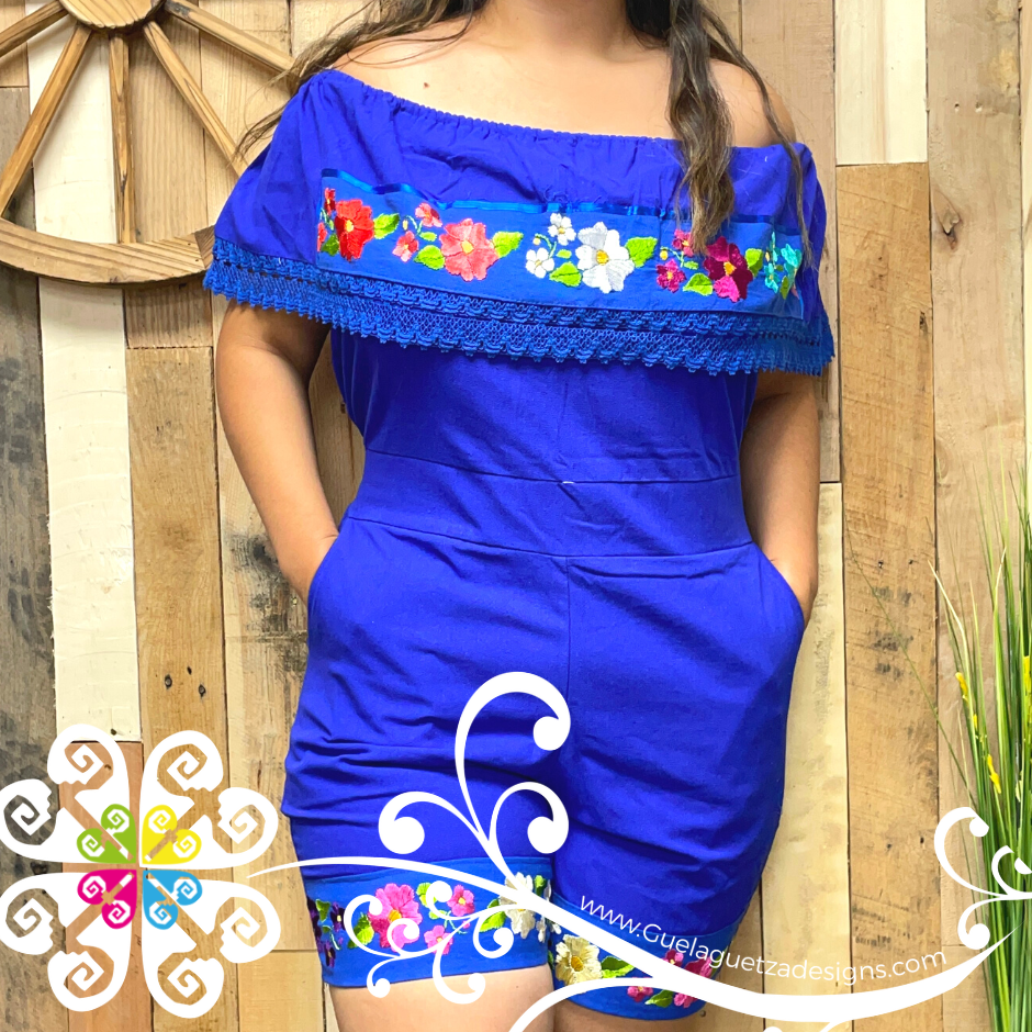 Campesina Embroider Romper - Women Clothing