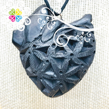 4- Brave Heart Set - Black Clay Jewelry