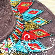 Beaded Rhombus Toquilla Hat - Hatband