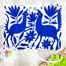 Royal Blue Otomi Decorative Pillow Cases - with Zipper