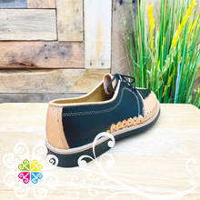 Black with Natural Tejido - Leather Men Shoes