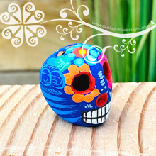 Set of 5 Mini Hand Painted Sugar Skull  - Calaverita Guerrero