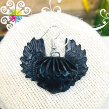 5- Birdy Heart Set - Black Clay Jewelry