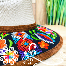 Khaki Embroider Summer Hat - Brown Grecas