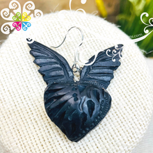 6- Angel Heart Set - Black Clay Jewelry