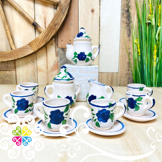 Flowers Miniature Tea Set