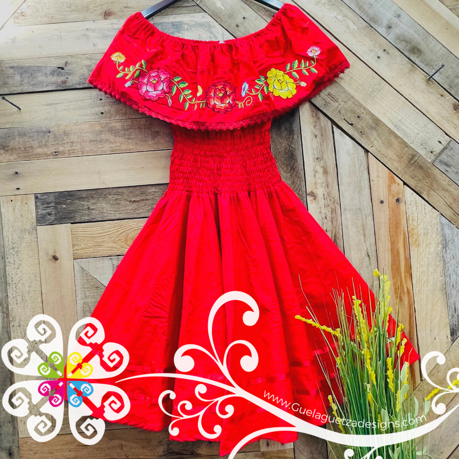 Tehuana Campesino Dress - Women Mexican Dress Guelaguetza Designs Tehuana Campesino Dress - Women Mexican Dress Guelaguetza Designs