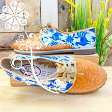 Blue Otomi Animals - Loafers Artisan Leather Women Shoes