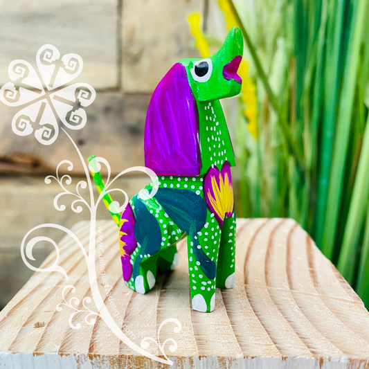 Mini Basset Hound Dog Alebrije Handcarve Wood Decoration Figure