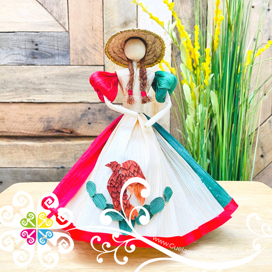 Large Mexicana Doll - Corn Husk Doll