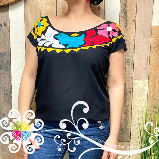 Pajaros Embroider Top - Blusa Sencilla