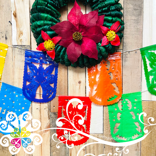 Small Christmas Banner - Plastico Picado Navidad