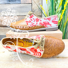 Red Otomi Animals - Loafers Artisan Leather Women Shoes