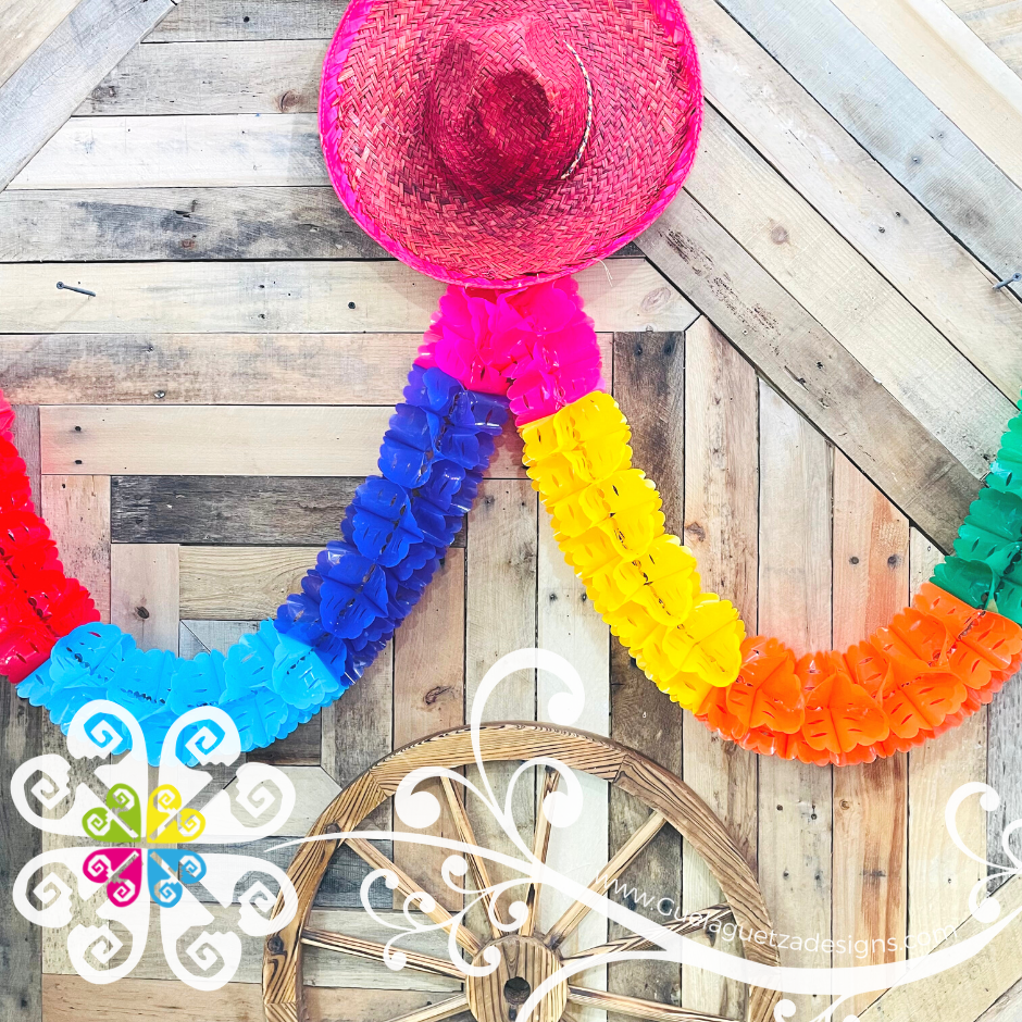 Small Multicolor Fiesta Decor - Worm Flower Banner