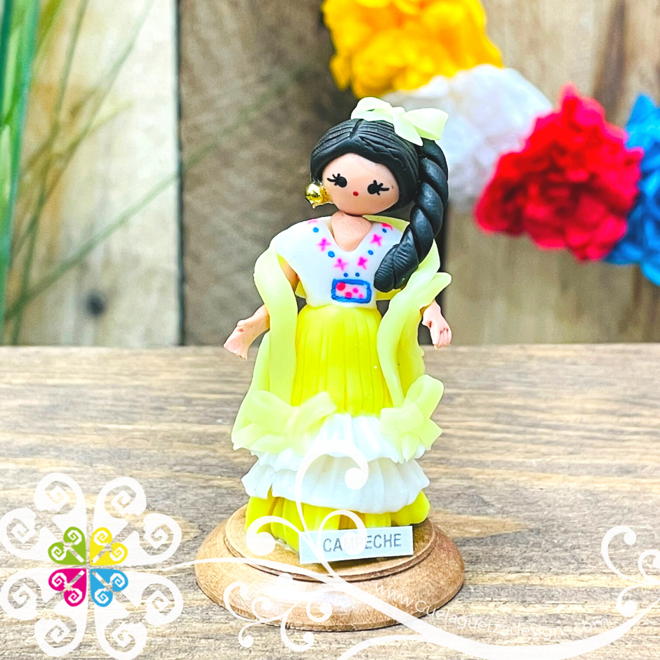 4- Campeche Little Doll Figurine - Fondant Doll