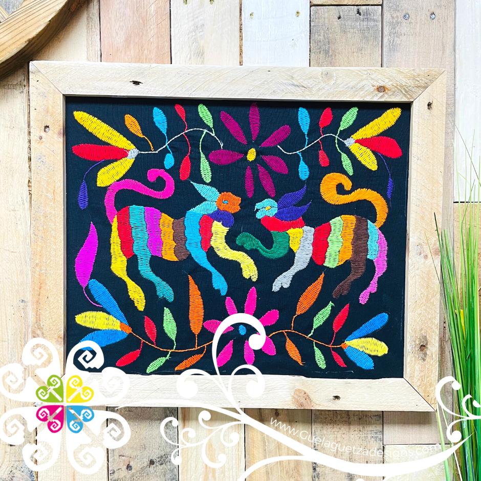 Mexican embroidered wall hanging hotsell