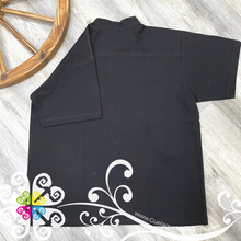 Black Floral Stripe Shirt - Embroider Men Shirt