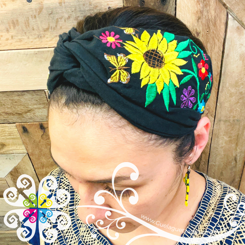 Sunflower Embroider Headwrap