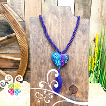 Purple Yoselin Heart Necklace - Artisan Necklace