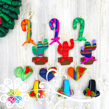 Set of 12 Cambray Fiesta - Mexican Ornaments