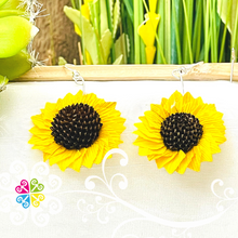 Sunflower Earrings - Corn Husk Earrings