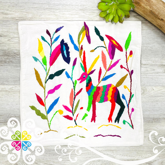 Fauna Design - Square Natural Otomi Decorative Pillow Cases