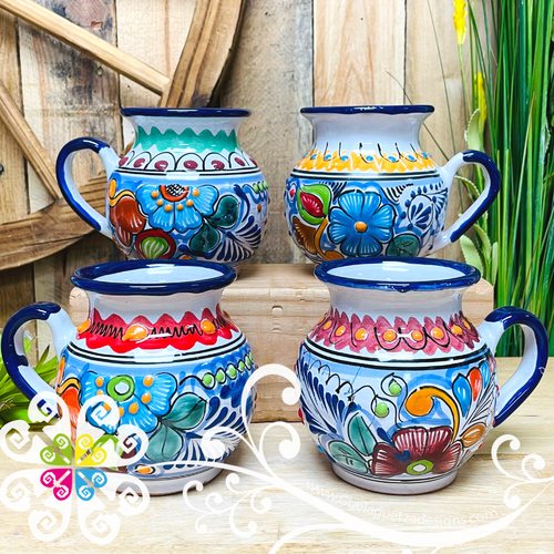 Set of 4 Multicolor Ponchera - Talavera Mug