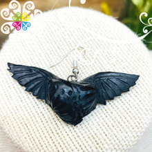 7- Flying Heart Set - Black Clay Jewelry