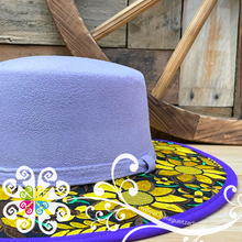 Lilac Hat- Sunflower Embroider - Fall Hat