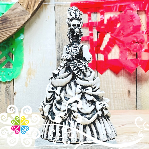 Small Colonial Catrina - Day of the Dead Decoration Resin Statue