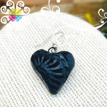 9- Flower Heart Set - Black Clay Jewelry