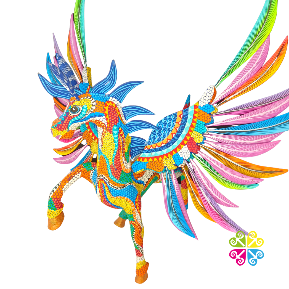 Large Pegasus Alebrije- Handcarve Wood Decoration Figure