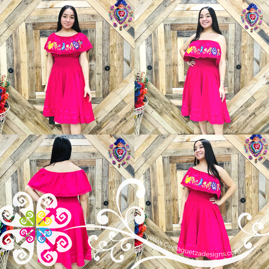 Tehuana Campesino Dress - Women Mexican Dress Guelaguetza Designs Tehuana Campesino Dress - Women Mexican Dress Guelaguetza Designs