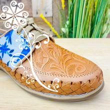 Blue Otomi Animals - Loafers Artisan Leather Women Shoes