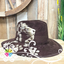 Dark Brown Hat Lion - Hand Painted Fall Hat