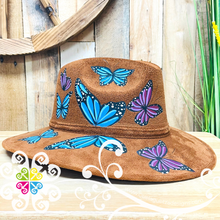 Brown Butterflies - Hand Painted Fall Hat