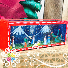 Mini Nativity Set Red Box- Nacimiento Navideno