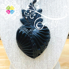Corazon Fuego - Black Clay Jewelry