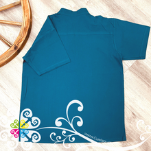 Blue Floral Stripe Shirt - Embroider Men Shirt