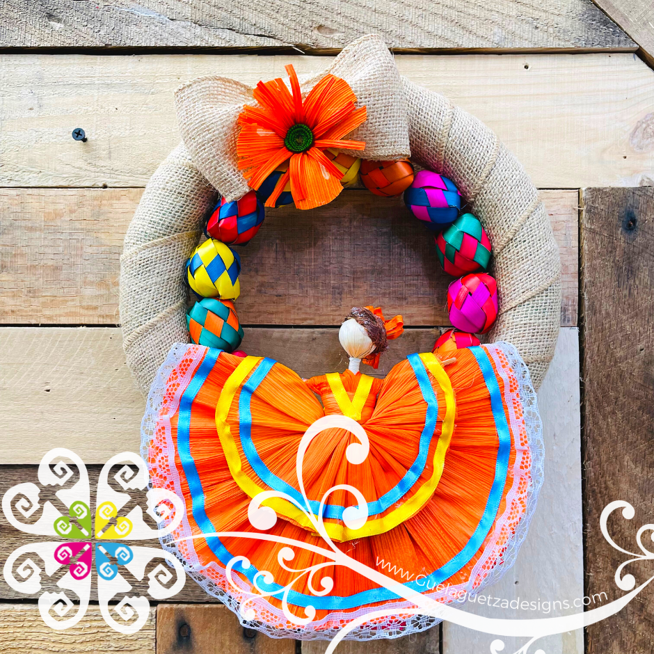 Mexican Doll Wreath - Corona Navidena