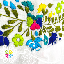 Little Flowers Short Sleeve Dress - Embroider Women dress
