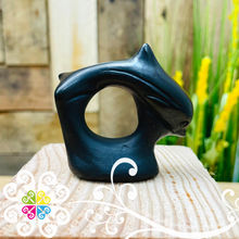 Mini Dolphin Figure - Black Clay Oaxaca