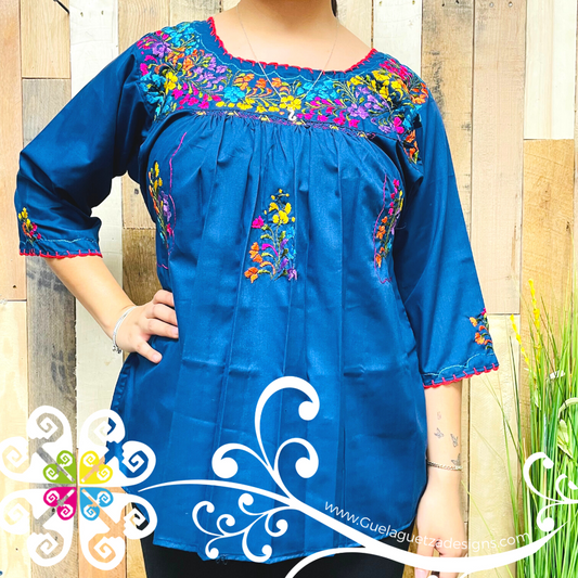Medium Blusa San Antonino Sencilla - 3/4 Sleeve - Embroider Women Top