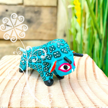 Mini Bull Alebrije Handcarve Wood Decoration Figure